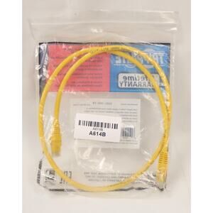 Tripp Lite Cat6 Gigabit Snagless Molded Patch Cable (RJ45 M/M) - Yellow, 3-Ft